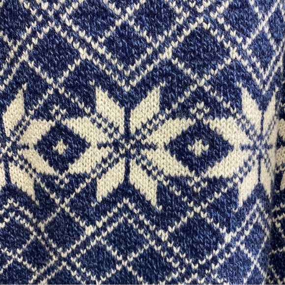 Vintage wool blend snowflake sweater XL mens unisex too skiing warm Tidewater - Picture 7 of 8